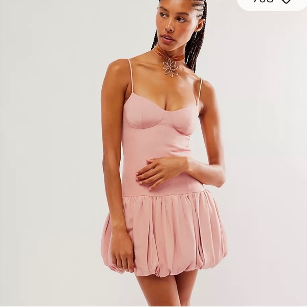 NWT Pink Shona Joy Vento Bustier Bubble Dress size 4 rose dawn Anthropologie‎